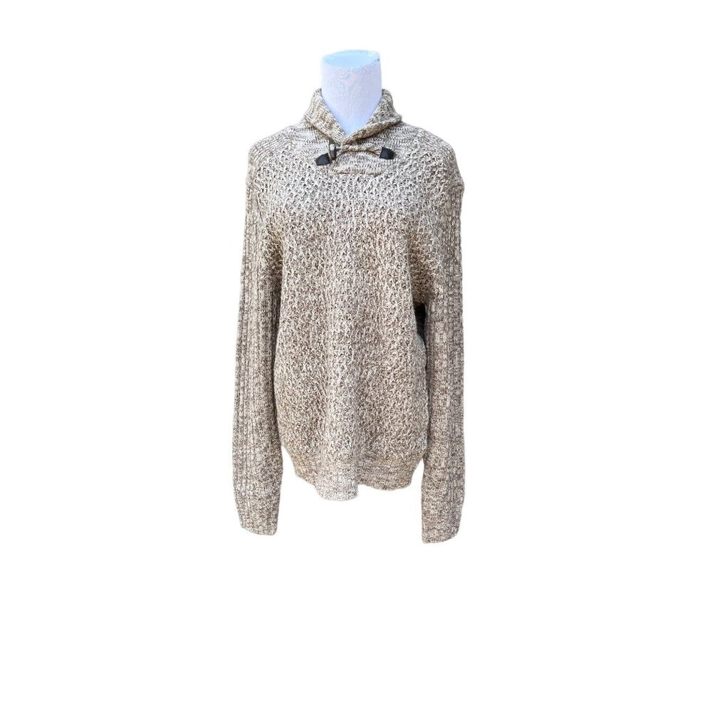Vintage Weatherproof Knit Shawl Collar Long Sleeve Pullover Sweater Size XXL
